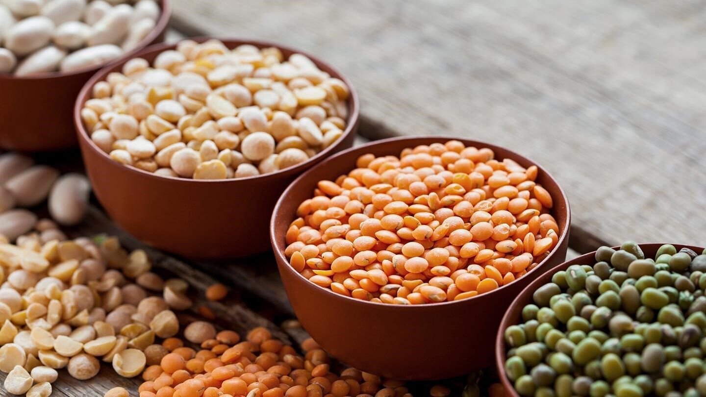 bowls of different types of beans